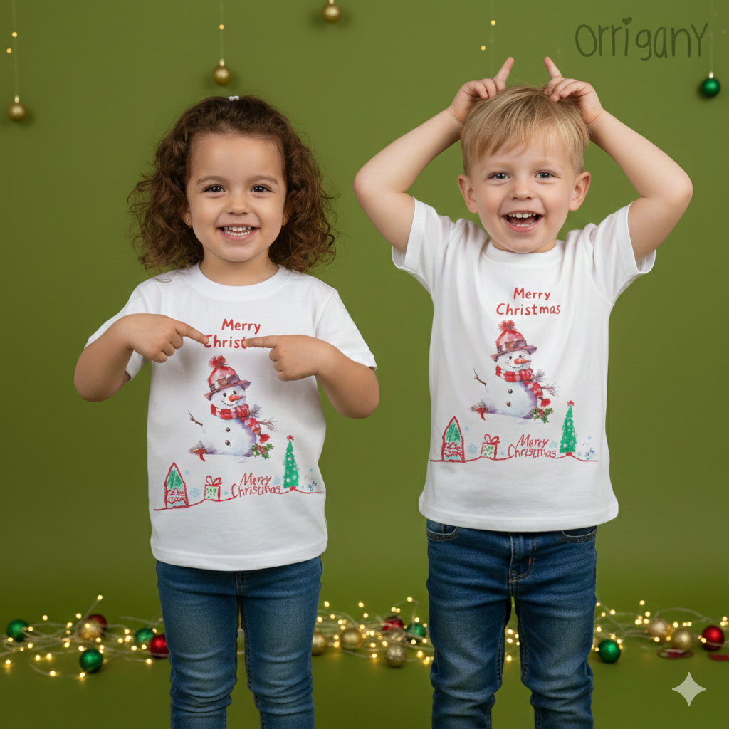 Christmas Snowman White Color Unisex T-Shirt