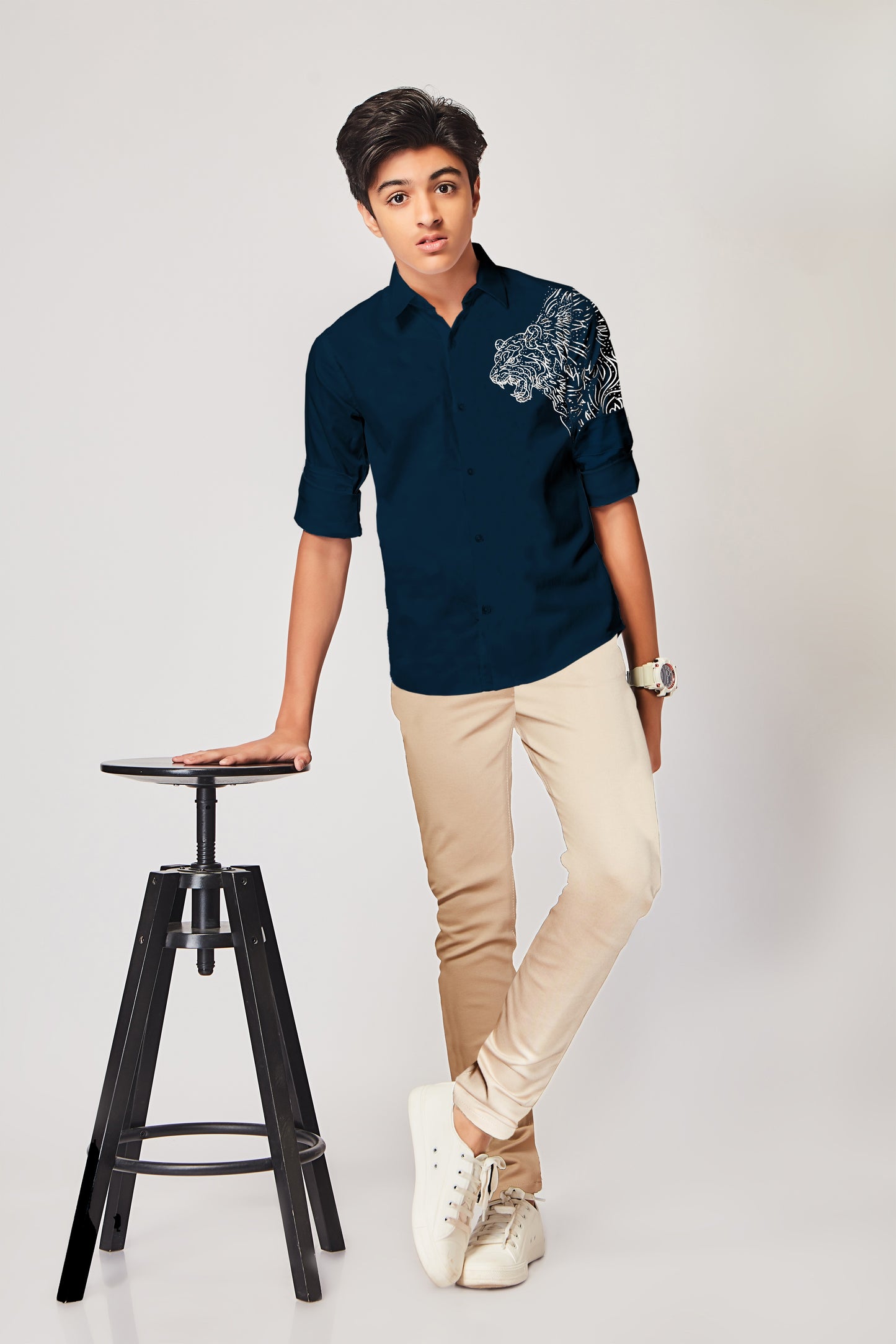Blazo Boys tiger Print Shirt