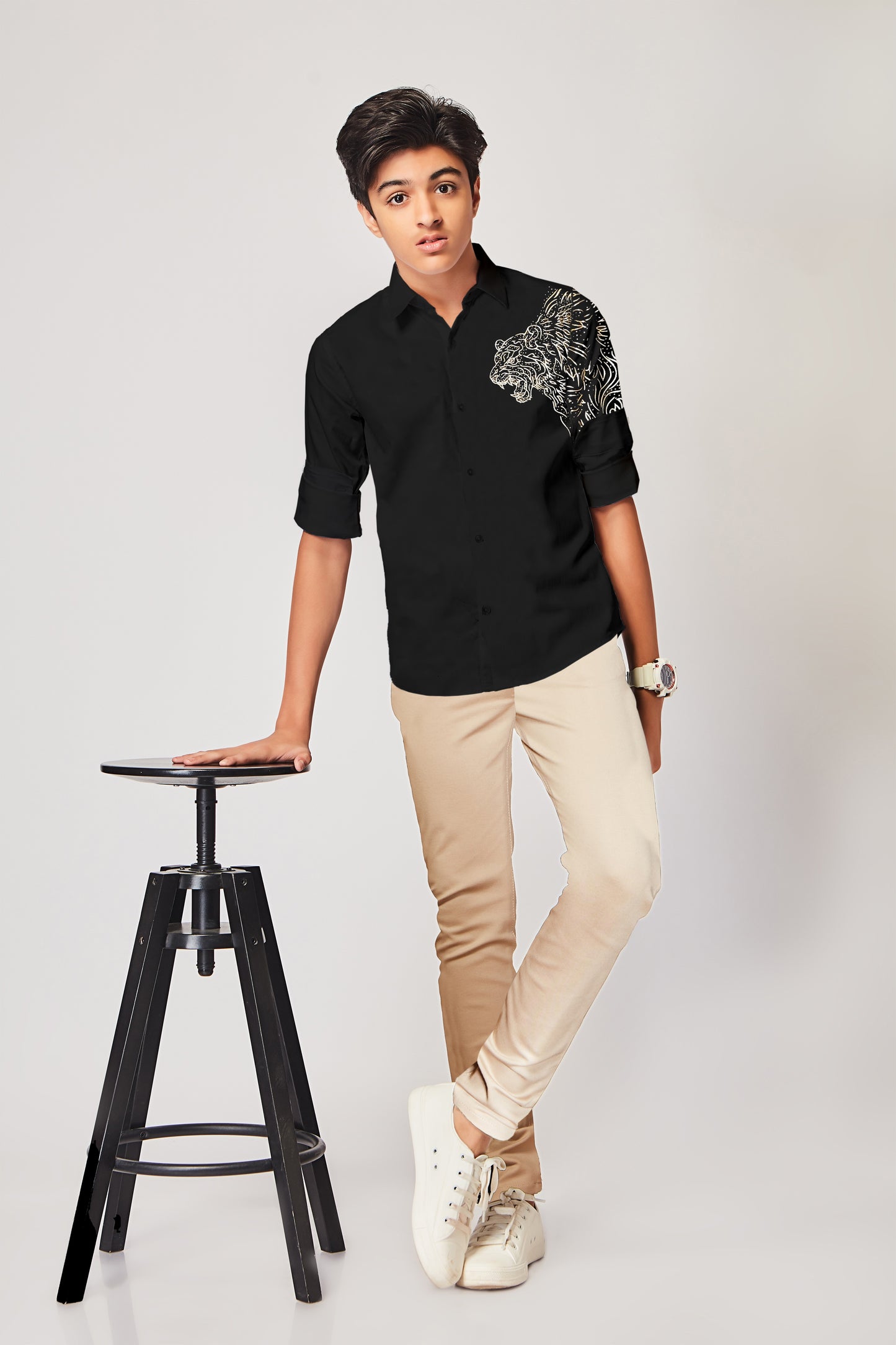 Blazo Boys tiger Print Shirt
