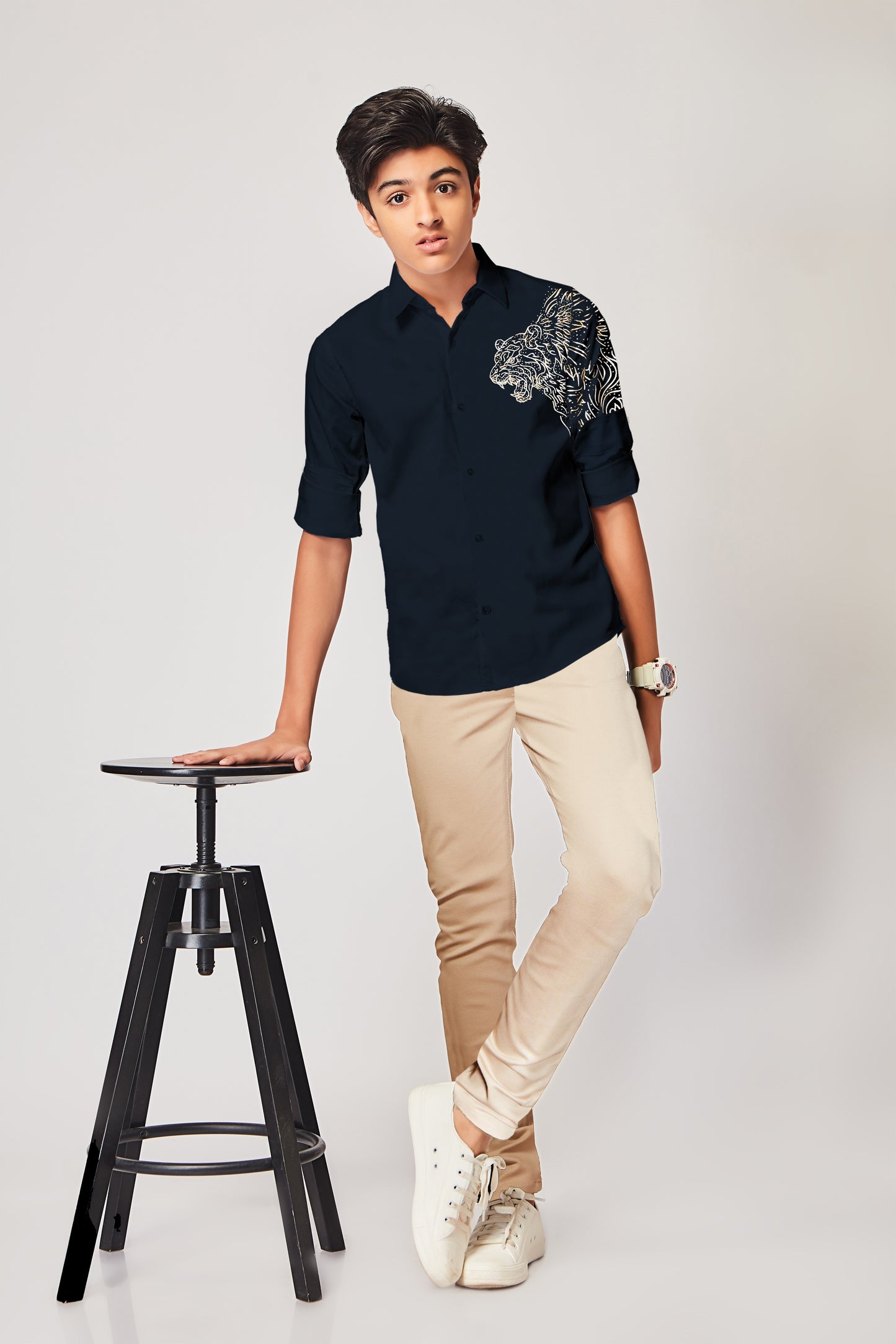 Blazo Boys tiger Print Shirt