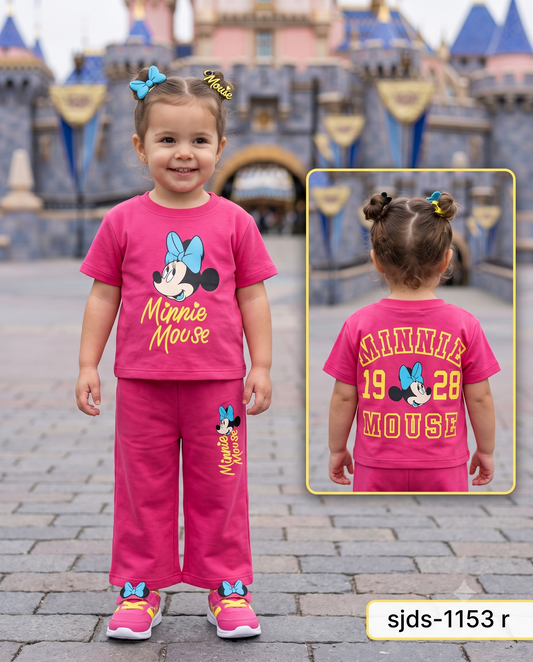 Girls Neon Minnie Mouse Co-ord Set