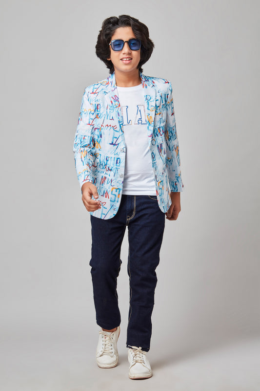 Blazo Sky Blue Blaze Suit with T.shirt (Only Blazer)