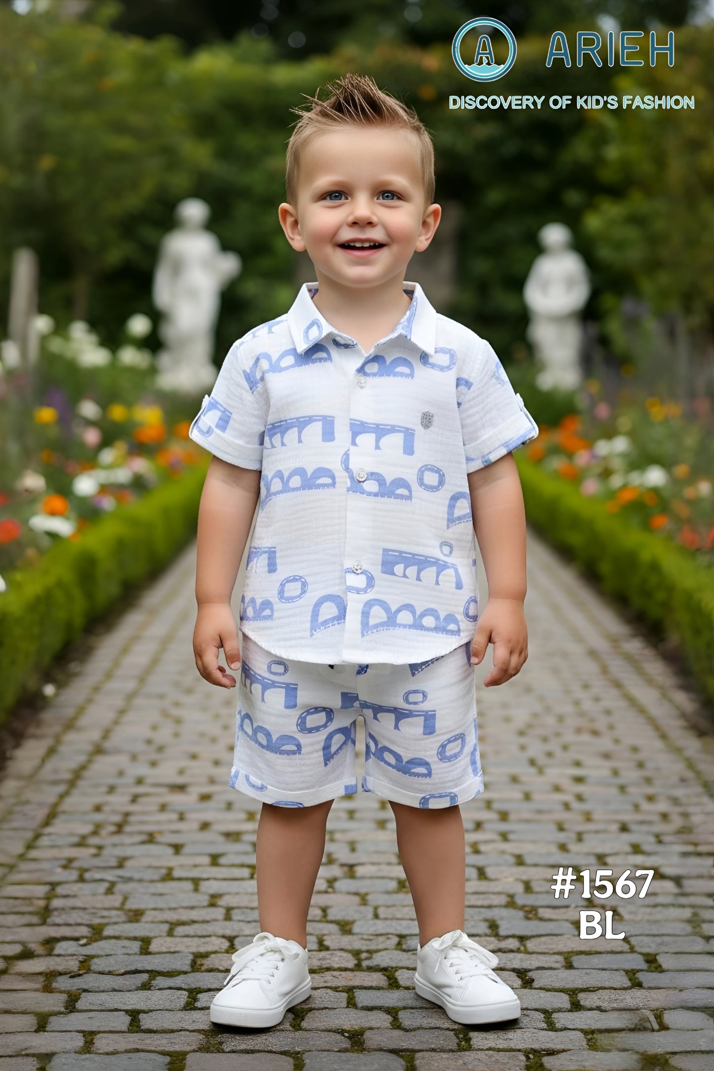 Boys Muslin Printed Co-Ord Set