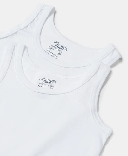 Boys Jockey Cotton Round Neck Sleeveless Vest (Pack of 2)