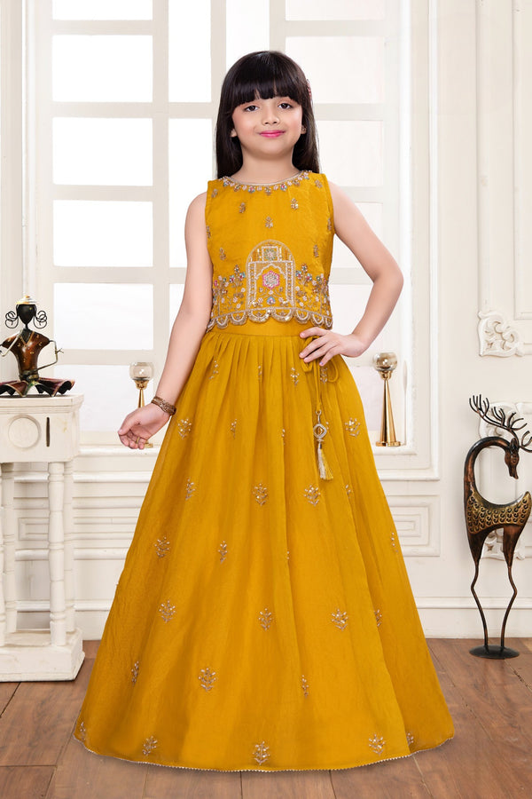 Girls Embellished Festive Choli Set