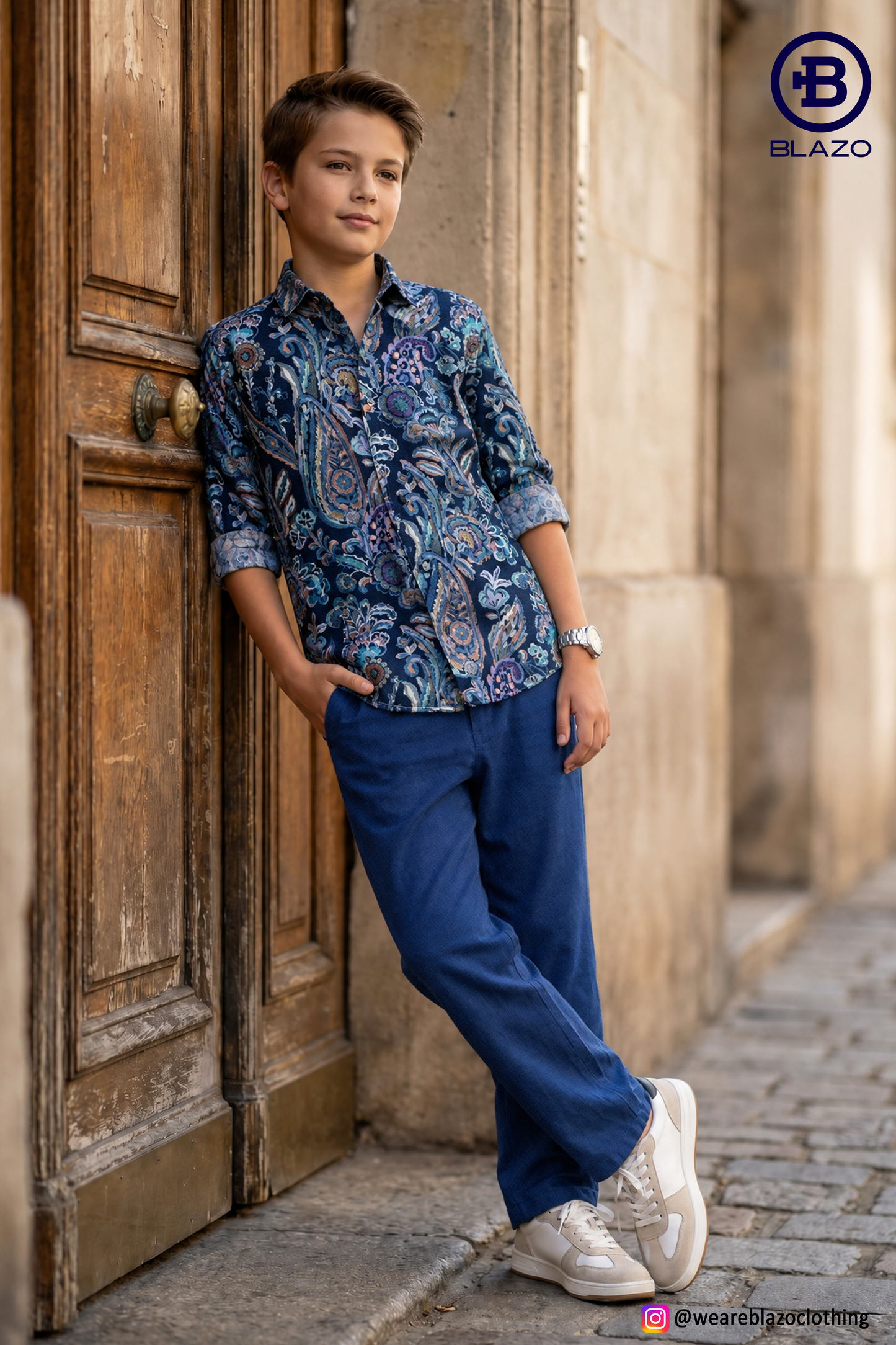 Boys Codry Printed Party Shirt