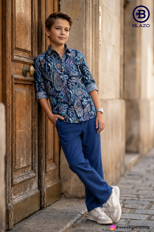 Boys Codry Printed Party Shirt
