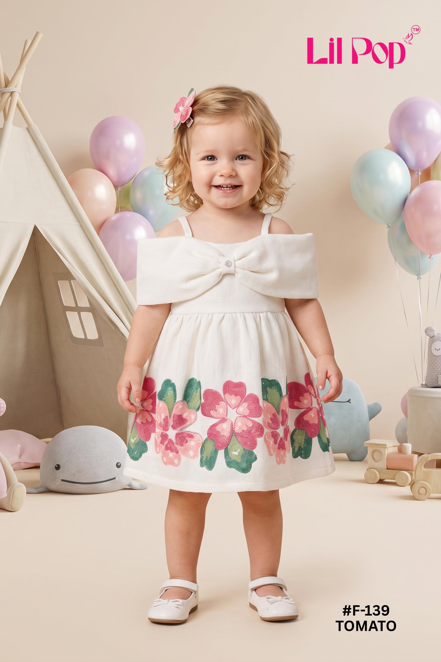Girls Jute Cotton Embroidery Party Frock