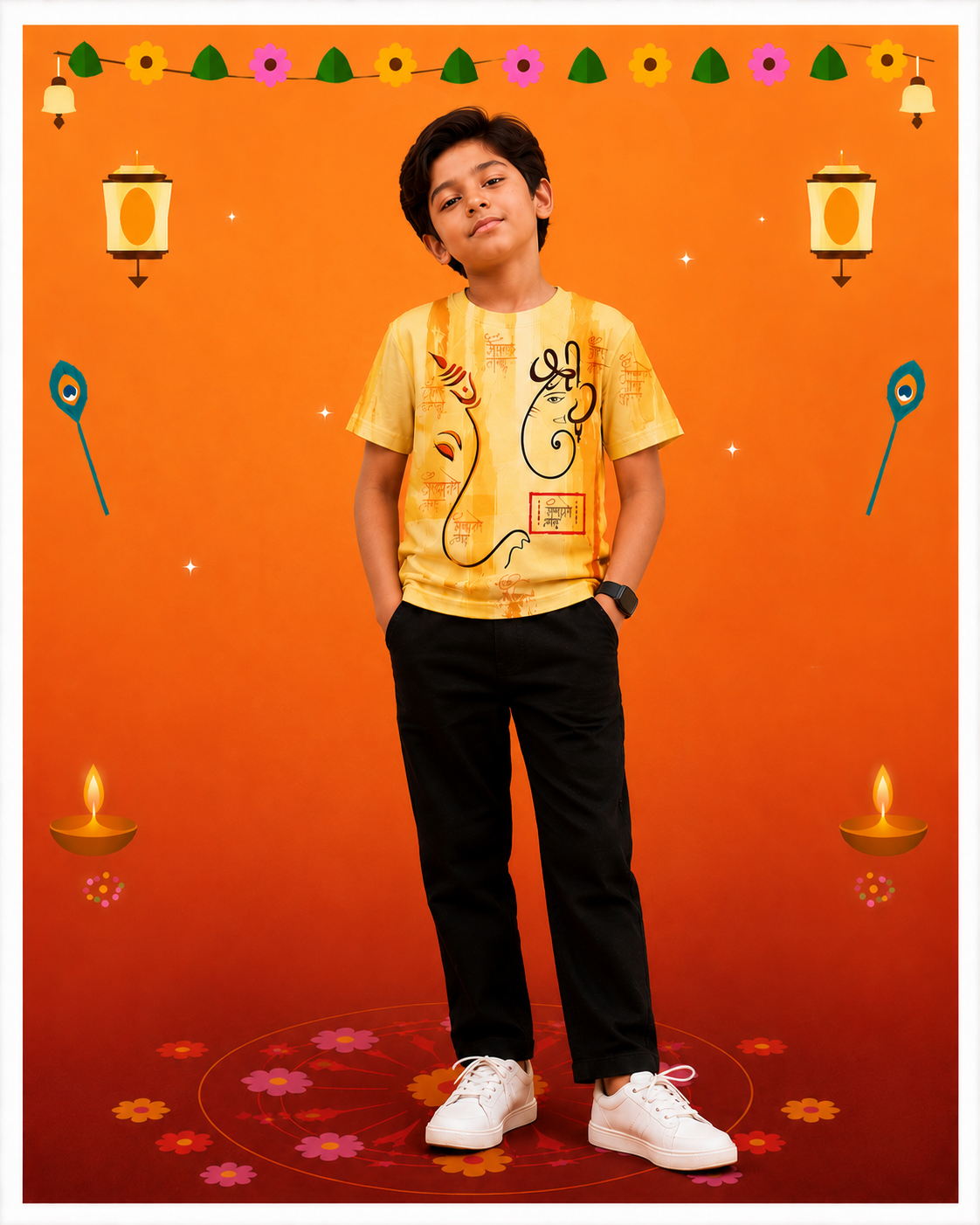 Festive Ganpati Digital Print T.shirt