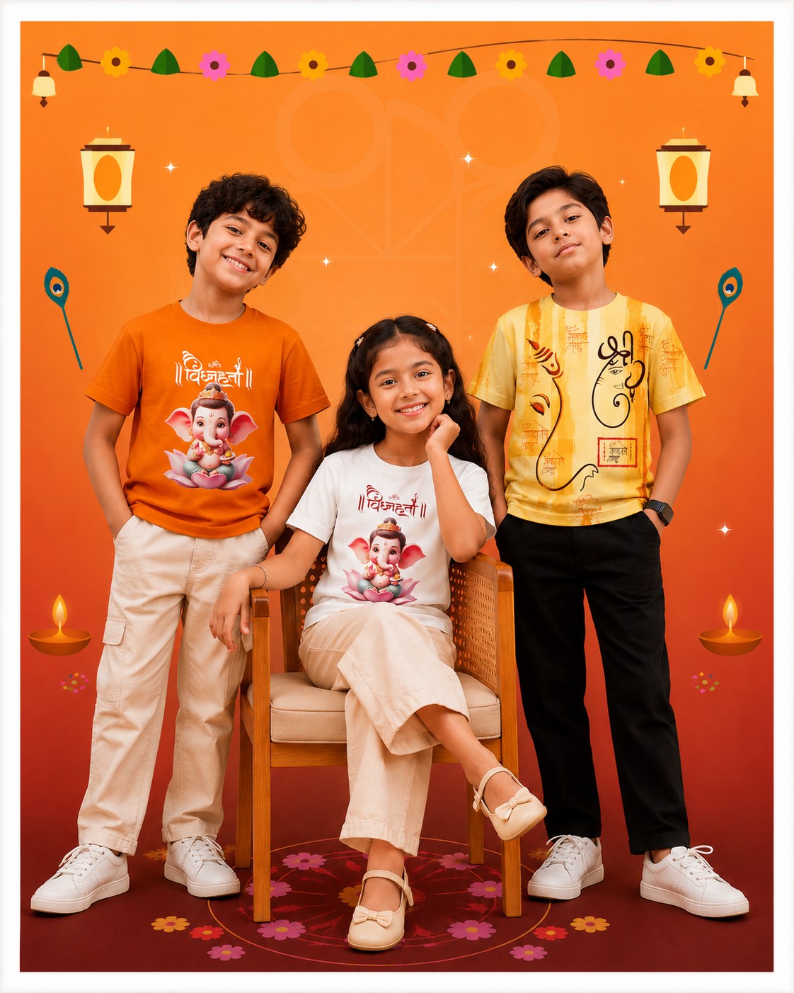 Festive Ganpati Digital Print T.shirt