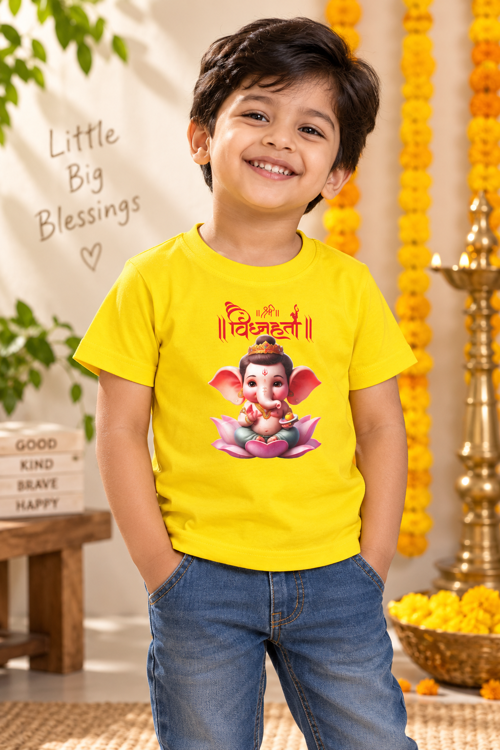 Festive Ganpati Print T.shirt