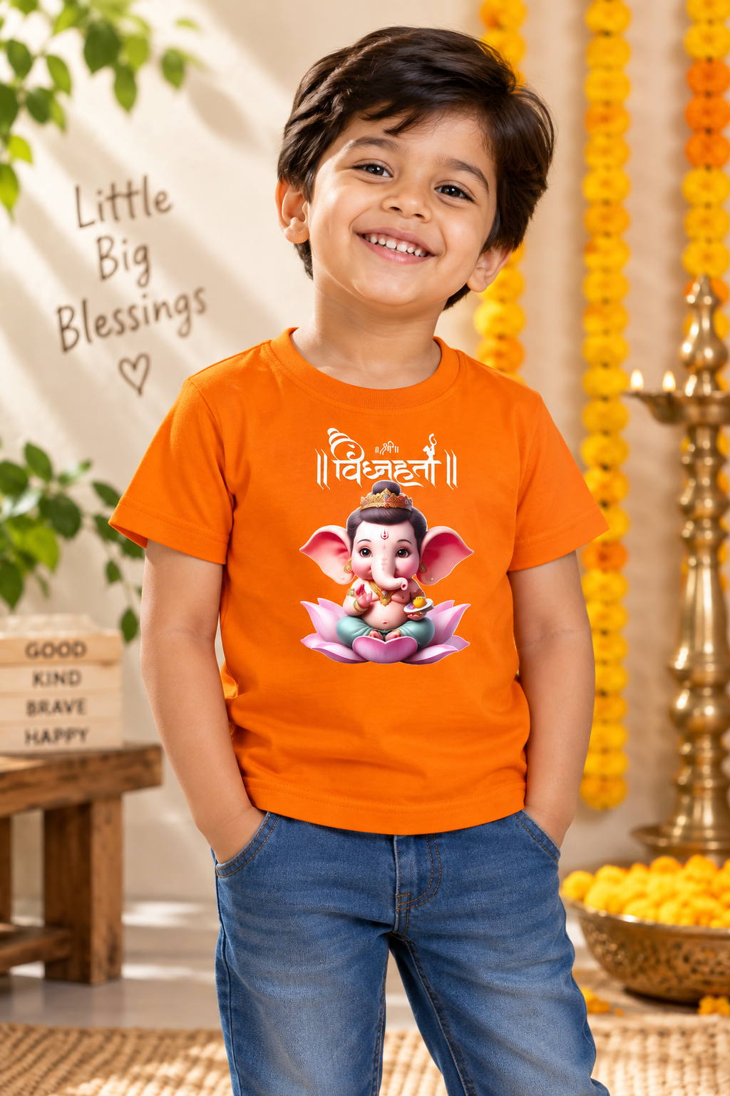 Festive Ganpati Print T.shirt