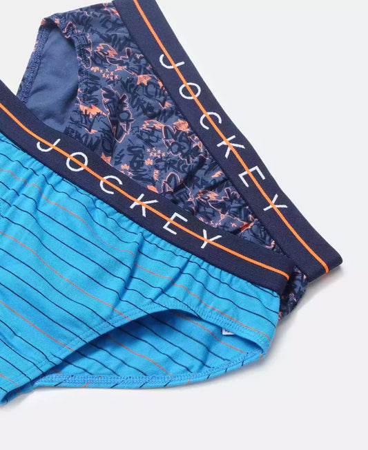 Boys Jockey Printed Brief with Ultrasoft Waistband (Pack of 2)