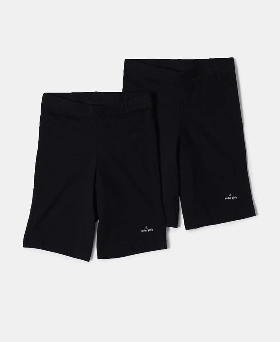 Girls Jockey Cotton Cycling Shorts (Long Length) (Pack of 1)