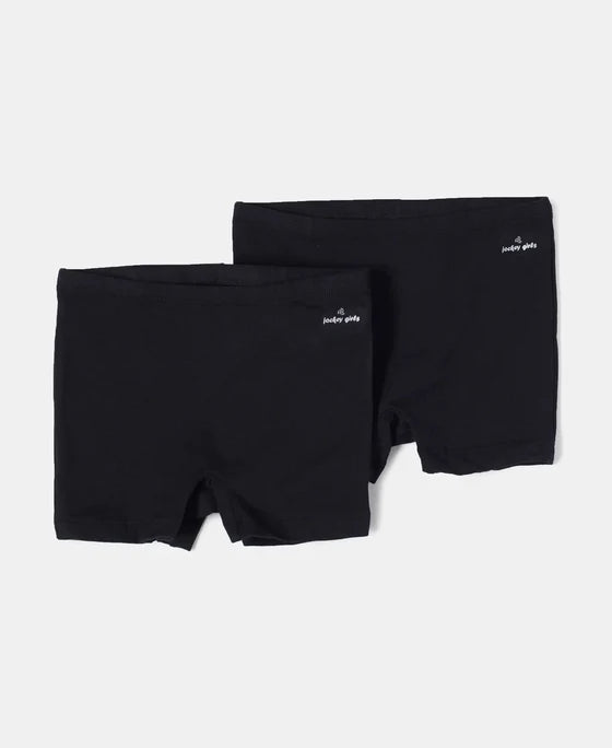 Girls Jockey Cotton Cycling Shorts (Short Length) (Pack of 2)