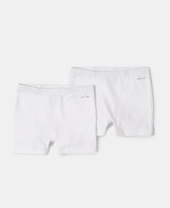 Girls Jockey Cotton Cycling Shorts (Short Length) (Pack of 2)