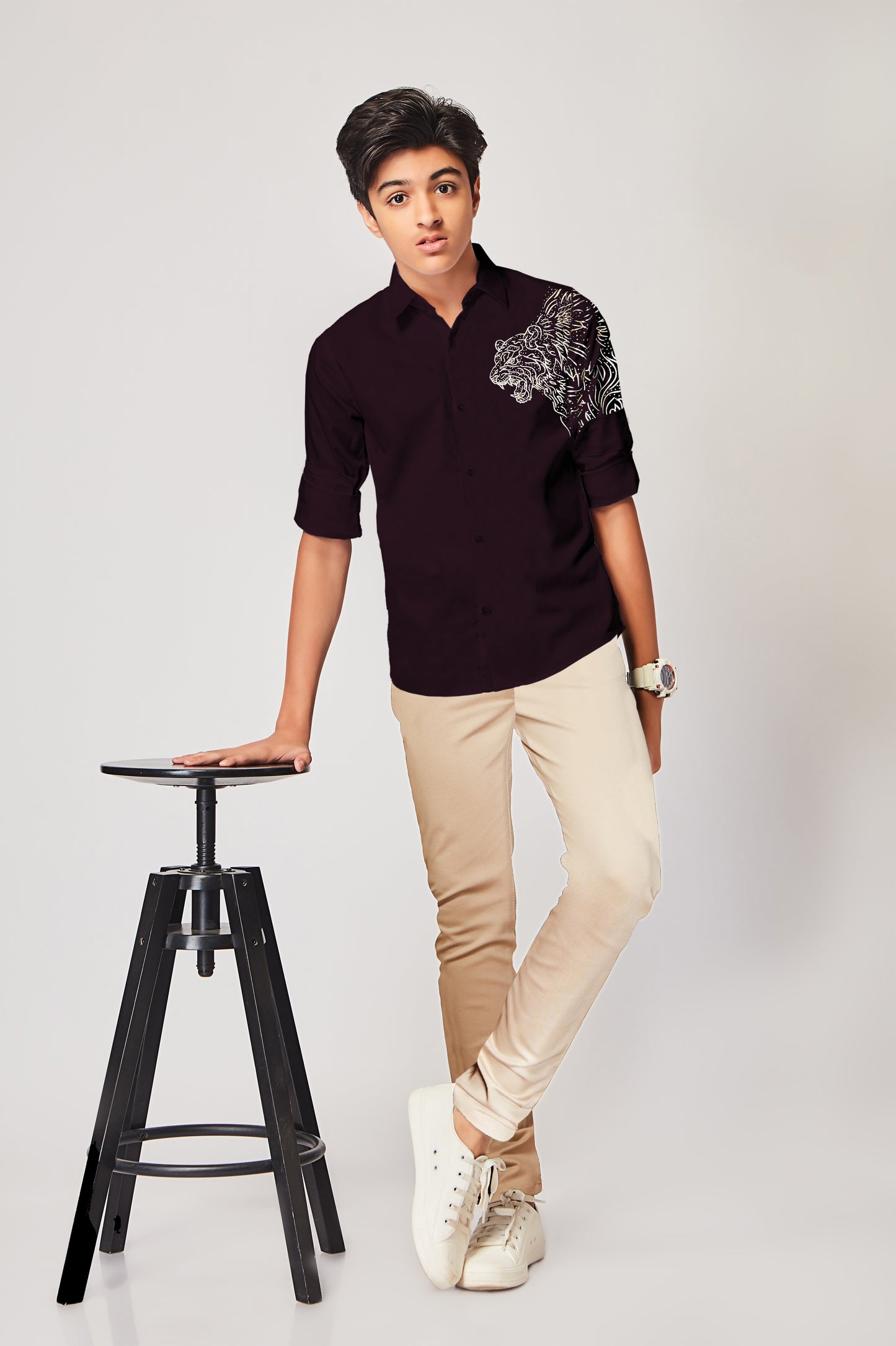 Blazo Boys tiger Print Shirt